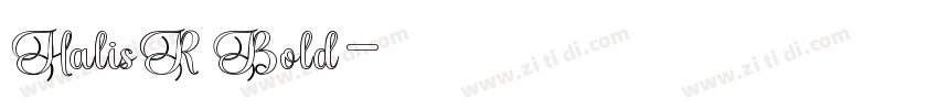 HalisR Bold字体转换